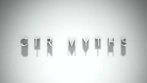 Ctr myths 3D title animation with shadows on a white background Stock Footage 297268578