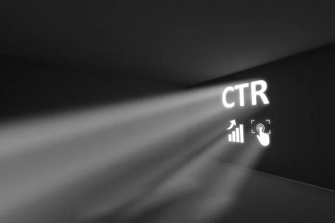 CTR rays volume light concept 3d illustration Stock Illustration