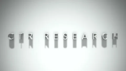 Ctr research 3D title animation white text on a white background Stock Footage 299758579
