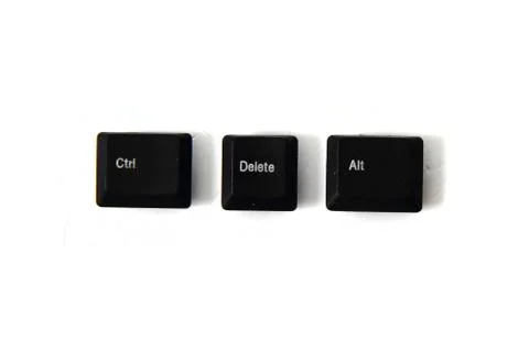 Ctrl alt del keyboard keys Stock Photos