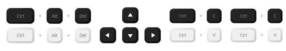 Ctrl alt delete keyboard combination task manager Illustrazione stock