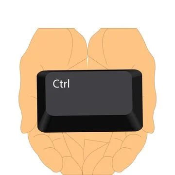 Ctrl button key Illustrazione stock