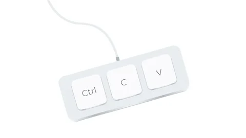 Ctrl C and Ctrl V Keyboard Button, Copy ... | Stock Video | Pond5