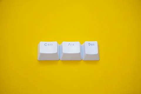Ctrl, A, Del keyboard buttons, Control, All and Delete key shortcut isolate.. Stock Photos