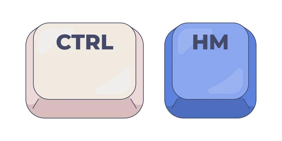 Ctrl Home computer keyboard shortcut Stock Illustration
