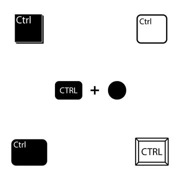 Ctrl key icon vector Illustrazione stock