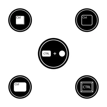 Ctrl key icon vector Illustrazione stock