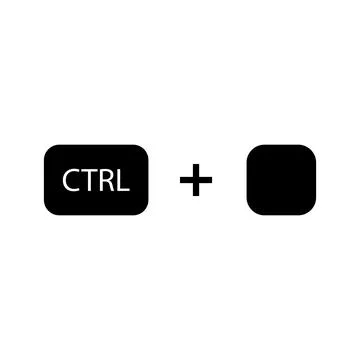 Ctrl key icon vector Illustrazione stock