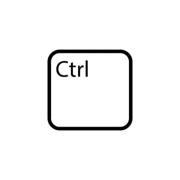 Ctrl key icon vector Illustrazione stock