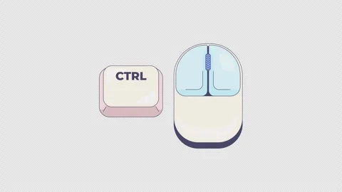 Ctrl with left mouse click keyboard shortcut keys animation Stockbeeldmateriaal 332272731