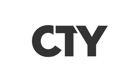 CTY logo design template with strong and modern bold text. Initial based ve.. Stock Illustration