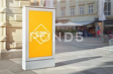 Cty street light advertising mockup to showcase advertising, poster, billboard PSD-Vorlage