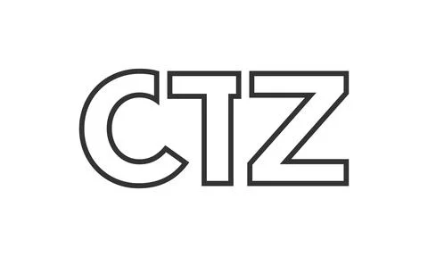 CTZ logo design template with strong and modern bold text. Initial based ve.. Stock Illustration