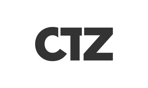 CTZ logo design template with strong and modern bold text. Initial based ve.. Stock Illustration