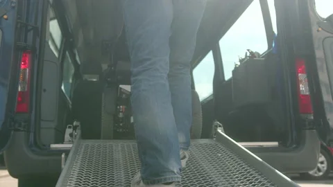 CU Accessible vehicle for wheelchair Stock Footage 152852141