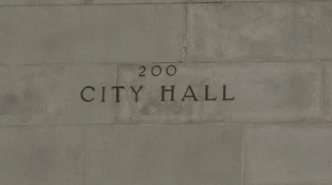 CU of Address of LA City Hall Stock Footage 54179673
