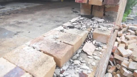 CU of American soldier throwing grenade out window before taking cover Stock Footage 79972970