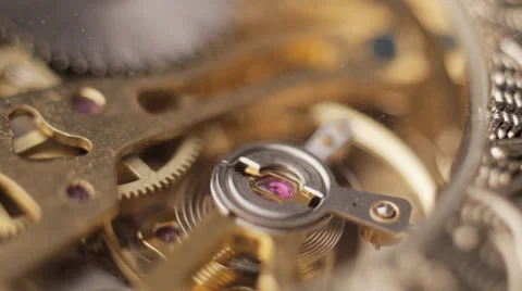 CU antique clock movement 2 Stockbeeldmateriaal 33651672