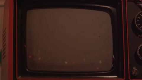 CU of blacked out tv Stock Footage 91149505