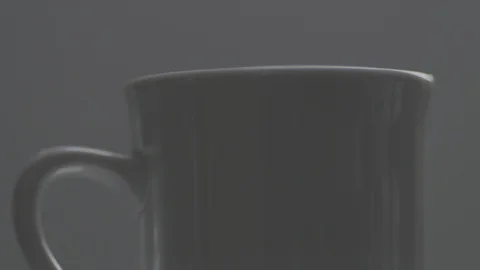 CU Coffee Poured Into a White Mug HD Video Stockbeeldmateriaal 92853467