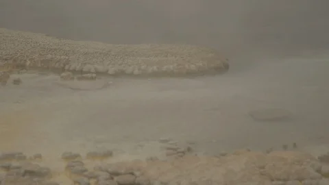 CU Crested Pool Hot Spring at Yellowstone National Park Stock Footage 122223752