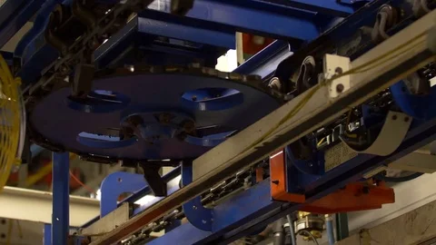CU of Factory Machinery Vidéo 74932580