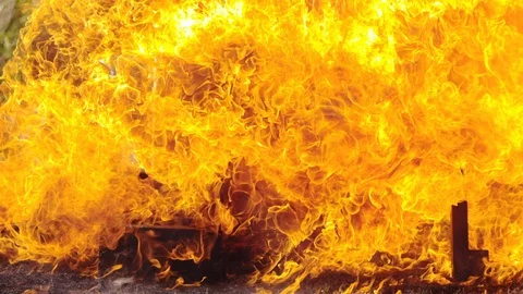 CU of Fire HD Video Stock Footage 91827248