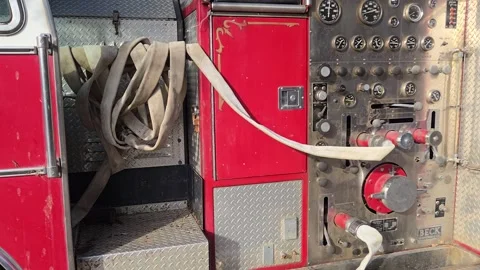 CU of a Fire Truck Stock Footage 322544359