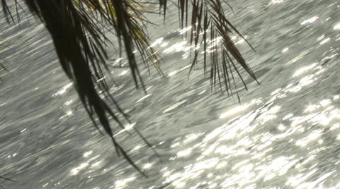 CU flowing river with star burst Stock Footage 22872342