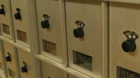 CU Girl opeining a mailbox Stock Footage 8850104