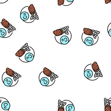 Cu healthy vitamin vector seamless pattern Stock Illustration