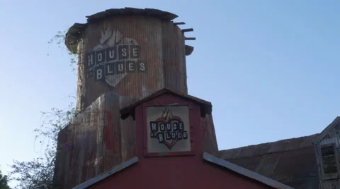CU House of Blues on Sunset Strip Water Tower Stock Footage 53806633
