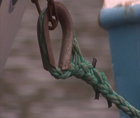 CU mooring rope Stock Footage 86699097