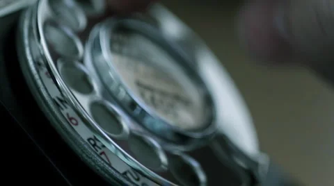 CU old fashioned telephone dial Video stock 5163440