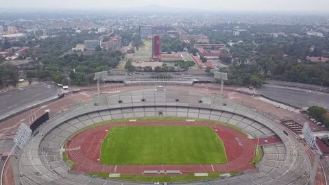 CU OLYMPIC STADIUM AERIAL SHOT Stock Footage 106916050