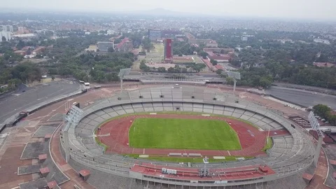 CU OLYMPIC STADIUM AERIAL SHOT Stock Footage 106916063