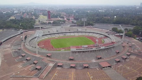 CU OLYMPIC STADIUM AERIAL SHOT Stock Footage 106916810