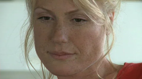 CU PAN OF A COUPLE TALKING Stock Footage 542476