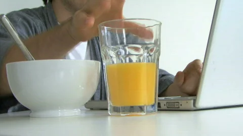 CU PAN OF A MAN TYPING Stock Footage 542637