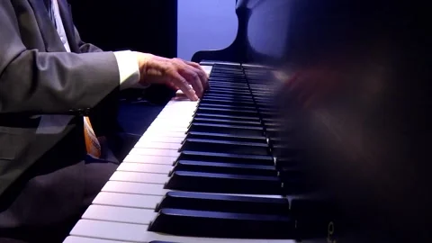 CU of Playing Piano Stock Footage 147687567