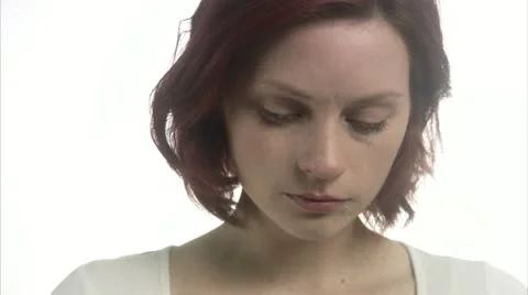 CU Portrait of woman crying Stock Footage