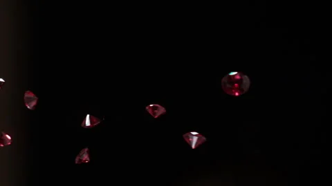 CU Red Rubies falling in slow motion HD 6 Stock Footage 253060761