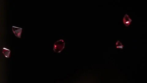 CU Red Rubies falling in slow motion HD 2 Stock Footage 253112112