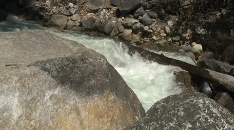 CU-Rock Water-Branch Stock Footage 8945876