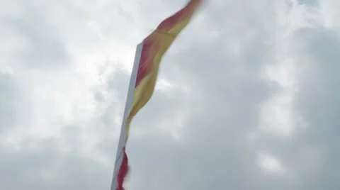 CU safety flag on UK beach Stock Footage 22497215