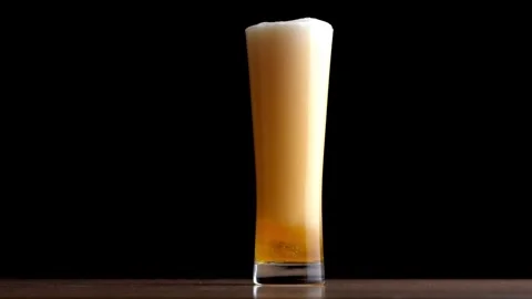 CU SLO MO Beer being poured into beer glass New York City, New York, USA Be.. Stock Footage 265768134