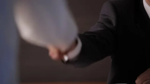 CU TU Businessman shaking hand with client Stock Footage 69938075