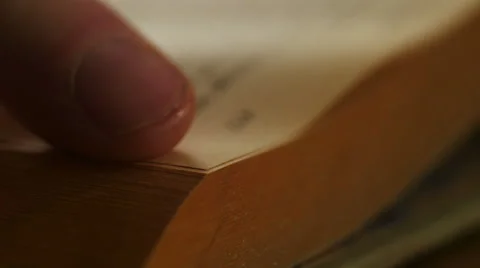 CU turning corner of page of old book, 4k, UHD Stock Footage 51845877