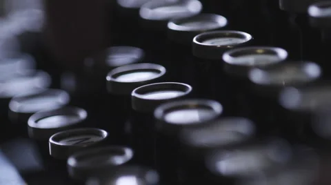 CU typewriter Stock Footage