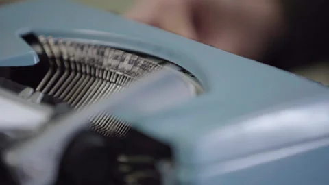 CU Typewriter Stock Footage 150459499